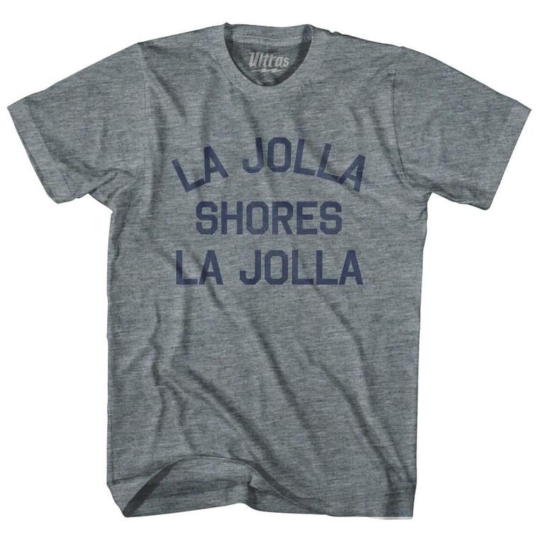 California La Jolla Shores, La jolla Adult Tri-Blend Vintage T-shirt - Athletic Grey