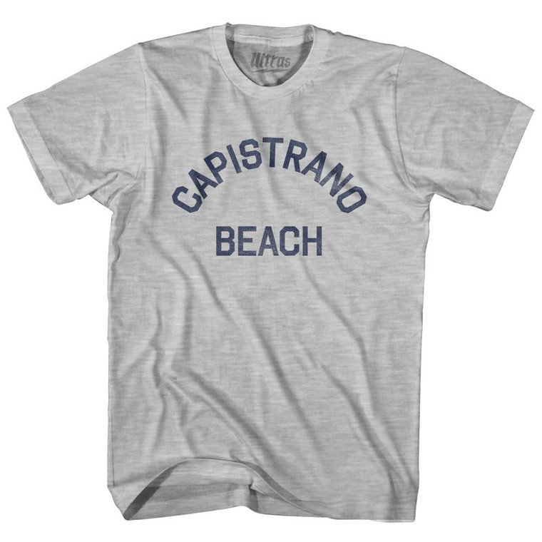 California Capistrano Beach Adult Cotton Vintage T-shirt - Grey Heather