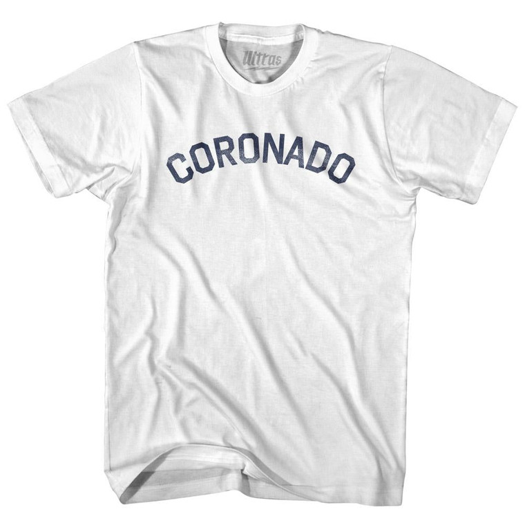 California Coronado Womens Cotton Junior Cut Vintage T-shirt - White
