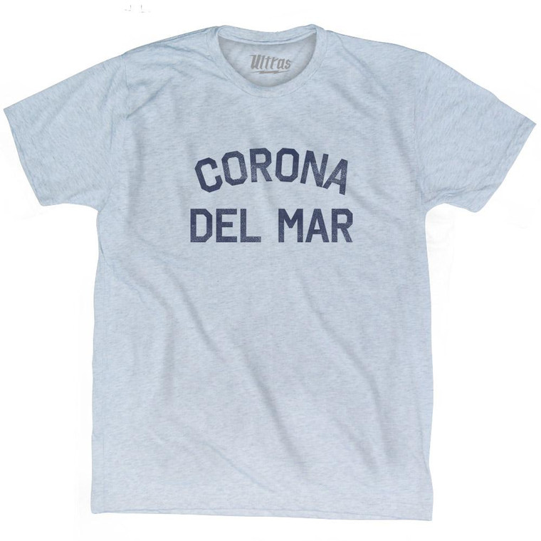 California Corona Del Mar Adult Tri-Blend Vintage T-shirt - Athletic White