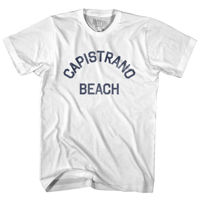 California Capistrano Beach Adult Cotton Vintage T-shirt-White