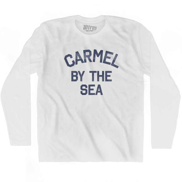 California Carmel-by-the-sea Adult Cotton Long Sleeve Vintage T-shirt - White