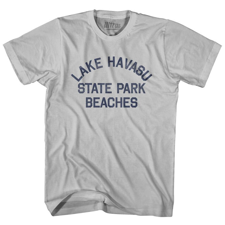 Arizona Lake Havasu State Park Beaches Adult Cotton Vintage T-shirt-Cool Grey
