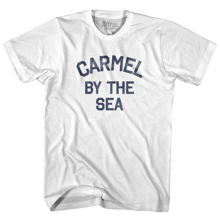 California Carmel-by-the-sea Womens Cotton Junior Cut Vintage T-shirt - White