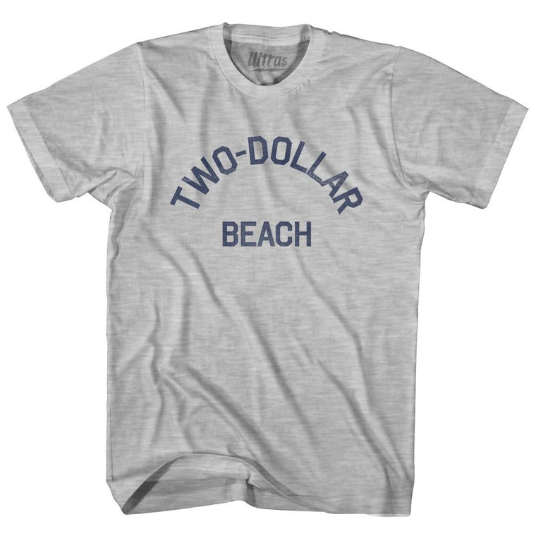 American Samoa Two-dollar Beach Womens Cotton Junior Cut Vintage T-shirt - Grey Heather