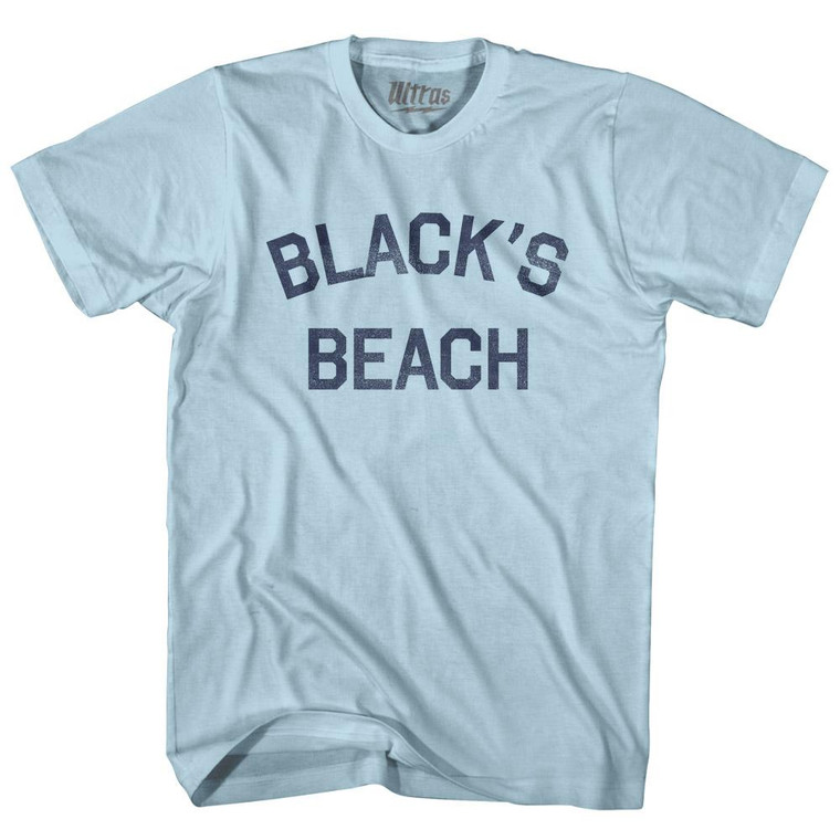 California Black's Beach Adult Cotton Vintage T-shirt - Light Blue