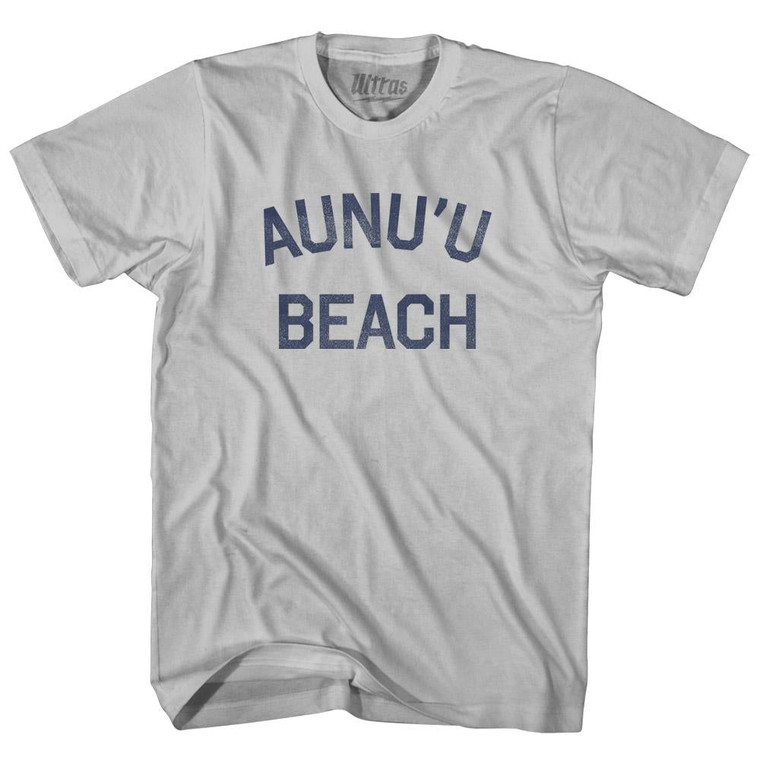 American Samoa Aunu'u Beach Adult Cotton Vintage T-shirt - Cool Grey