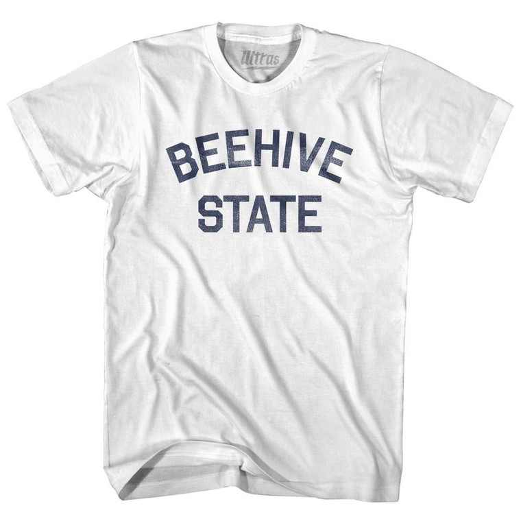 Utah Beehive State Nickname Adult Cotton T-shirt - White