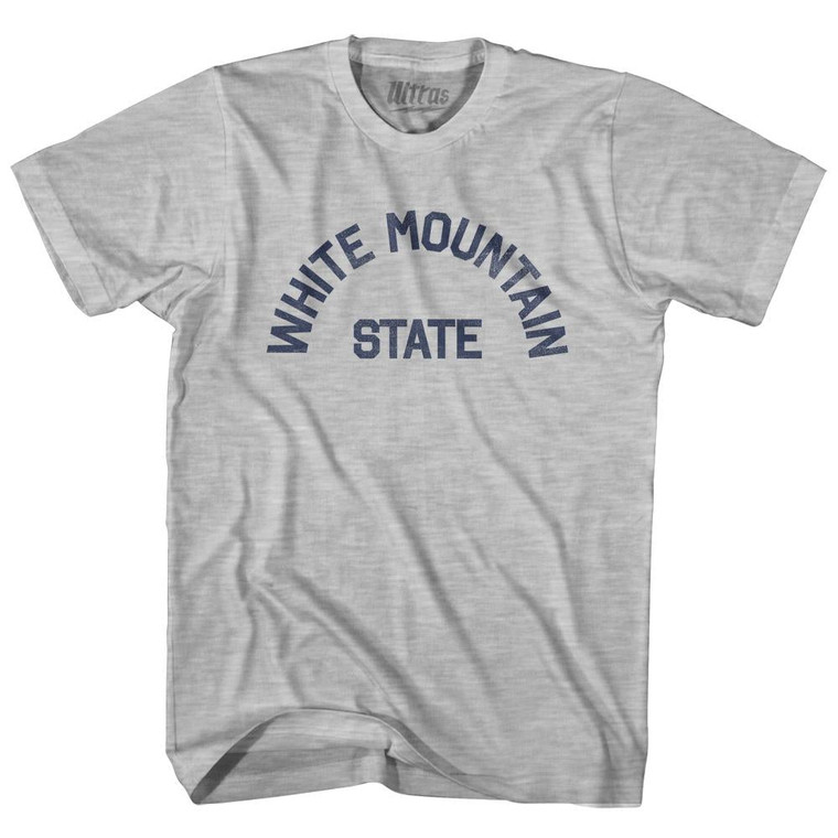 New Hampshire White Mountain State Nickname Womens Cotton Junior Cut T-Shirt - Grey Heather