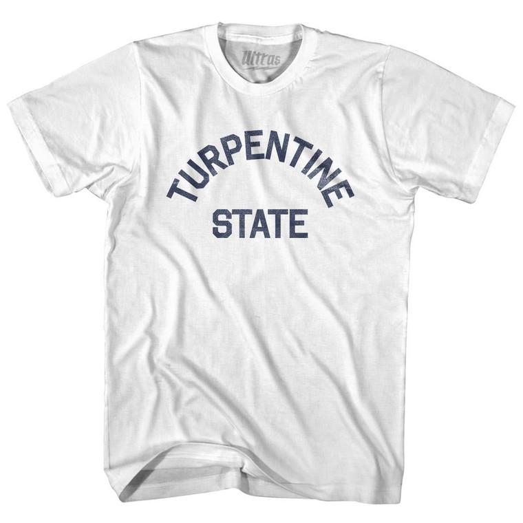 North Carolina Turpentine State Nickname Youth Cotton T-shirt - White