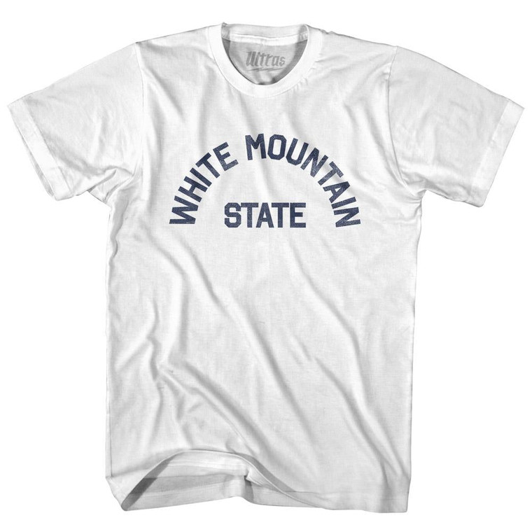 New Hampshire White Mountain State Nickname Adult Cotton T-shirt - White