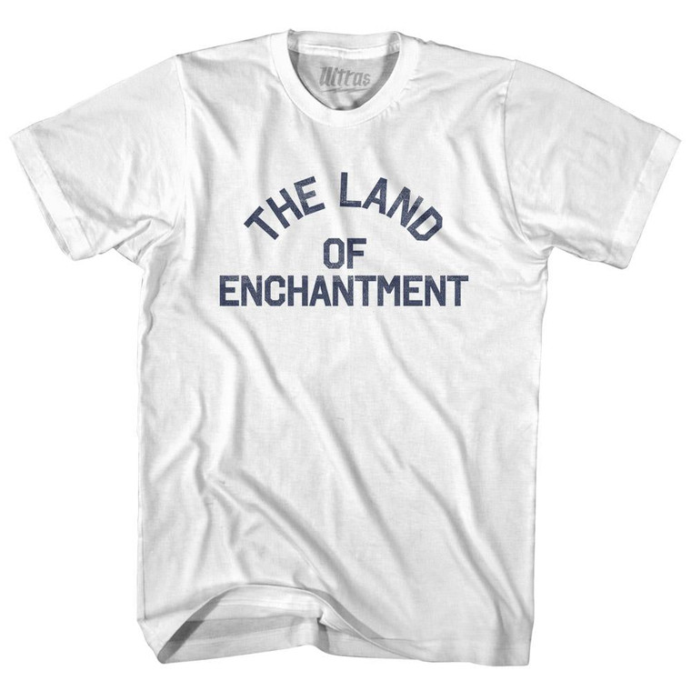 New Mexico The Land of Enchantment Nickname Adult Cotton T-shirt - White