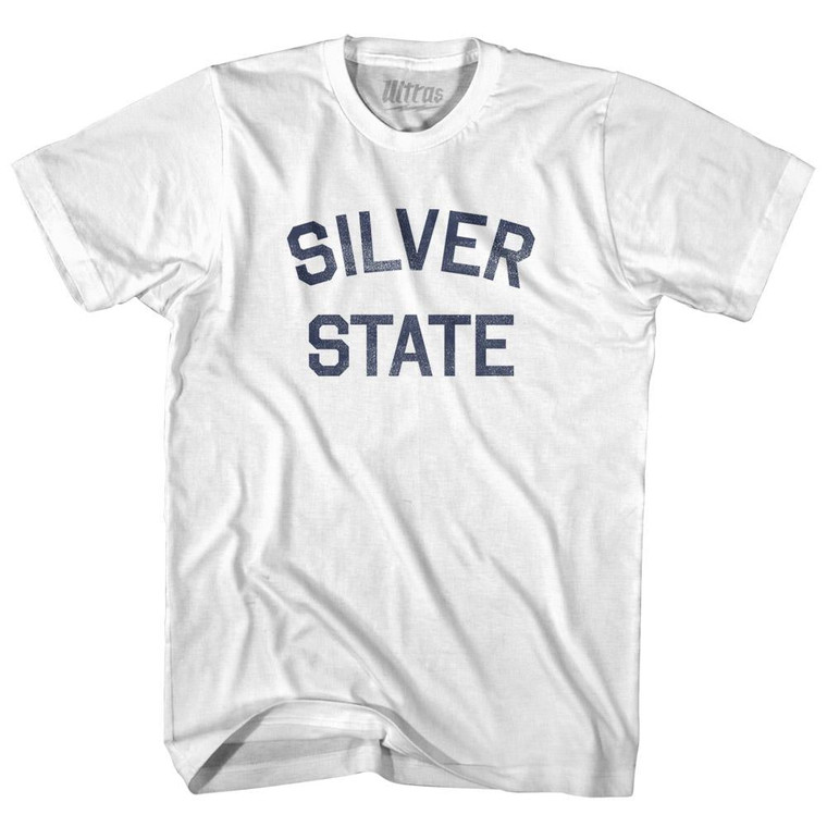 Nevada Silver State Nickname Youth Cotton T-shirt - White
