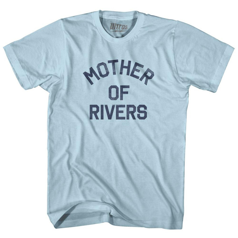 New Hampshire Mother of Rivers Nickname Adult Cotton T-shirt-Light Blue