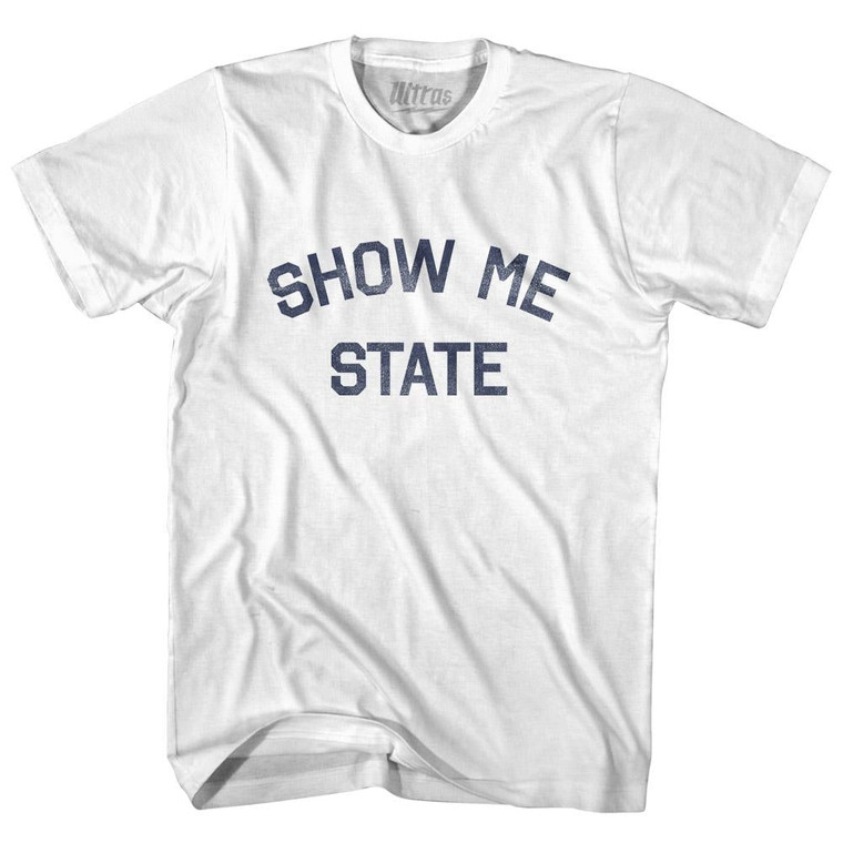 Missouri Show Me State Nickname Adult Cotton T-shirt - White