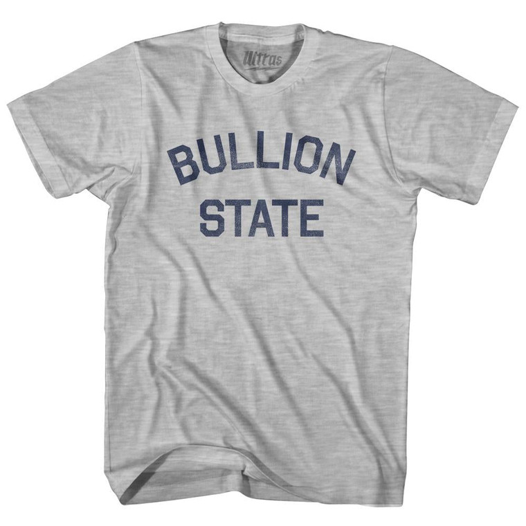 Missouri Bullion State Nickname Womens Cotton Junior Cut T-Shirt-Grey Heather