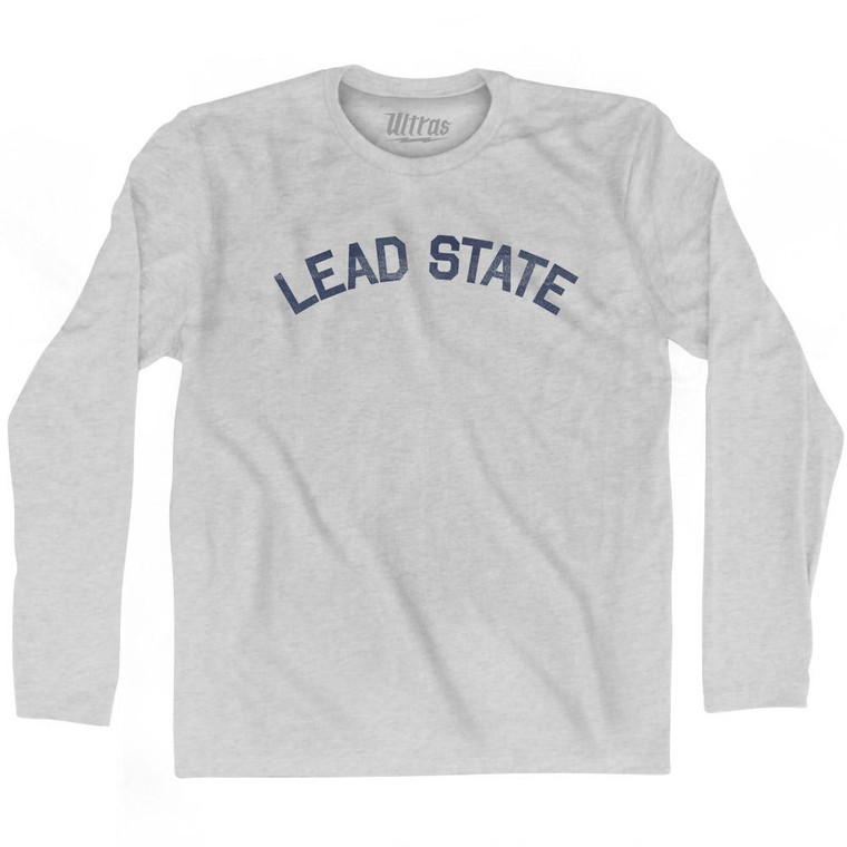 Missouri Lead State Nickname Adult Cotton Long Sleeve T-shirt - Grey Heather