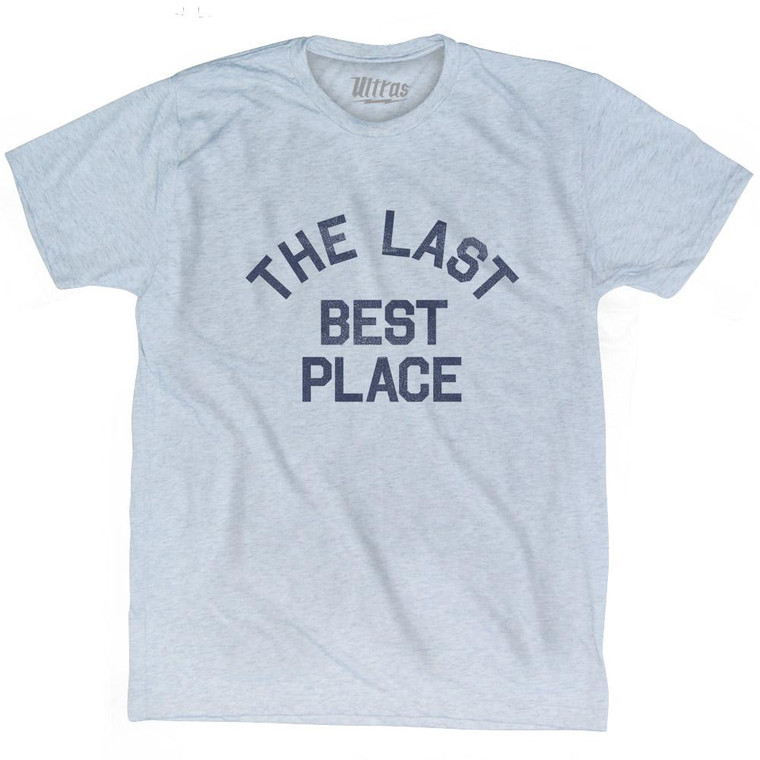 Montana The Last Best Place Nickname Adult Tri-Blend T-shirt - Athletic White