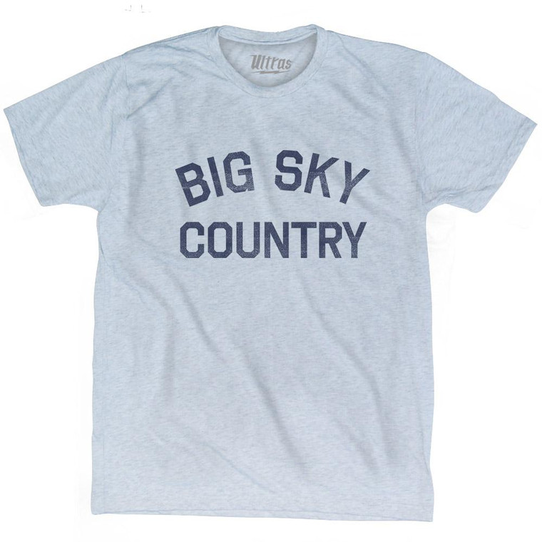 Montana Big Sky Country Nickname Adult Tri-Blend T-shirt - Athletic White