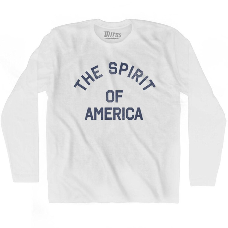 Massachusetts The Spirit of America Nickname Adult Cotton Long Sleeve T-shirt-White