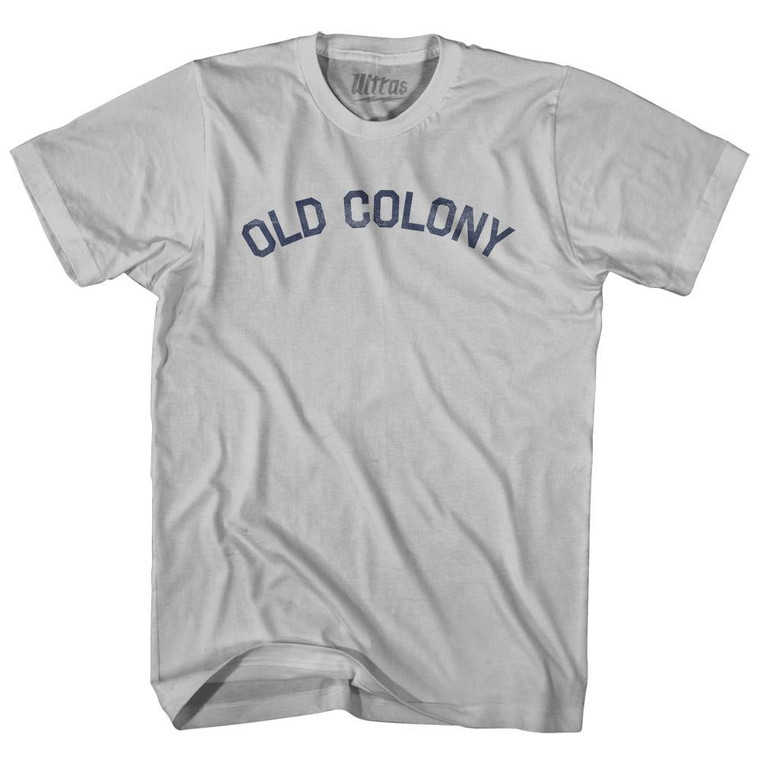 Massachusetts Old Colony Nickname Adult Cotton T-shirt - Cool Grey