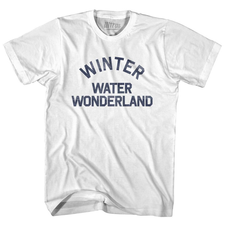 Michigan Winter Water Wonderland Nickname Womens Cotton Junior Cut T-Shirt - White