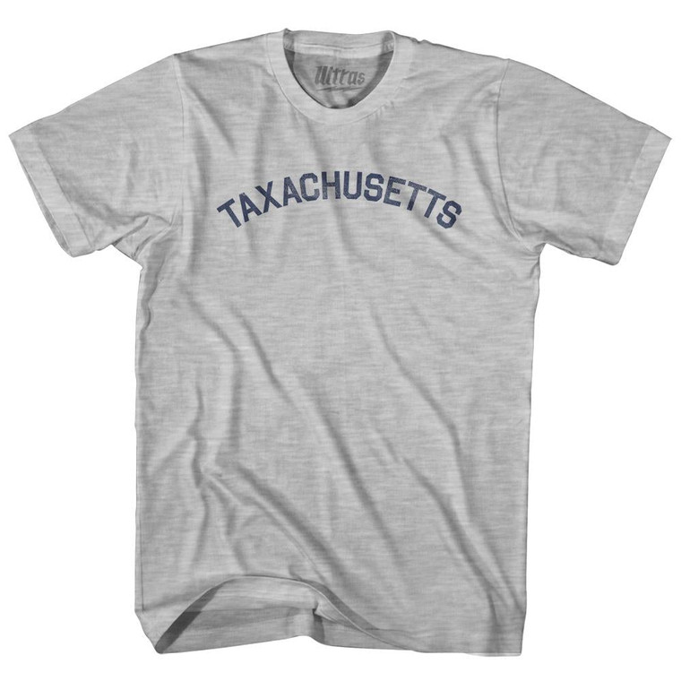 Massachusetts Taxachusetts Nickname Adult Cotton T-shirt - Grey Heather