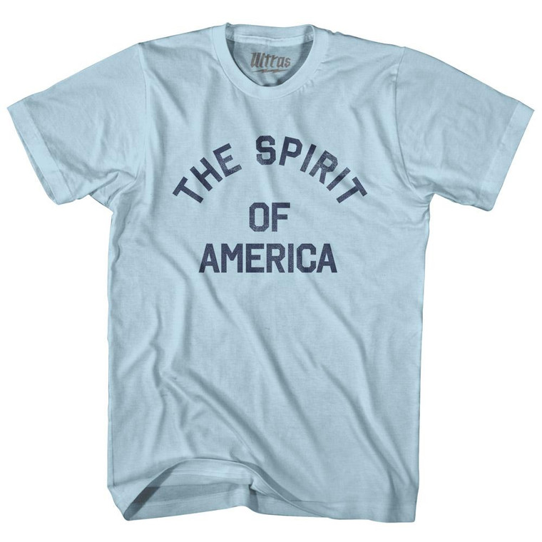 Massachusetts The Spirit of America Nickname Adult Cotton T-shirt - Light Blue