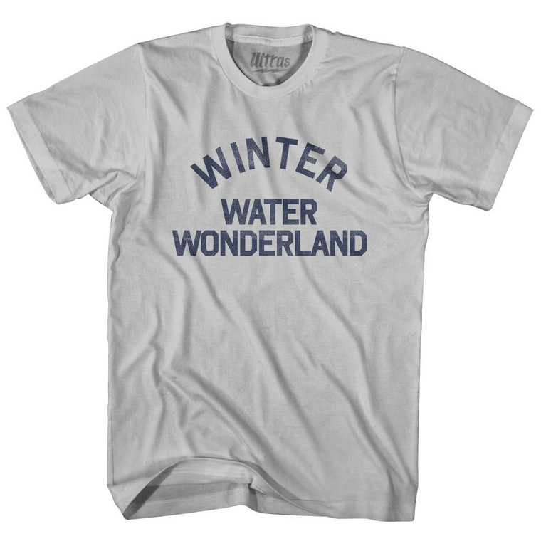 Michigan Winter Water Wonderland Nickname Adult Cotton T-shirt - Cool Grey