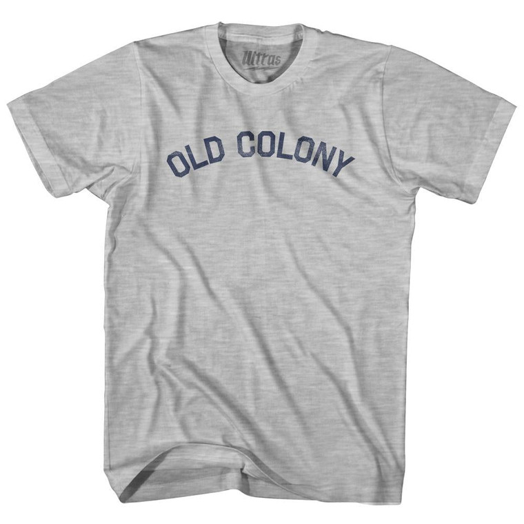 Massachusetts Old Colony Nickname Adult Cotton T-shirt-Grey Heather