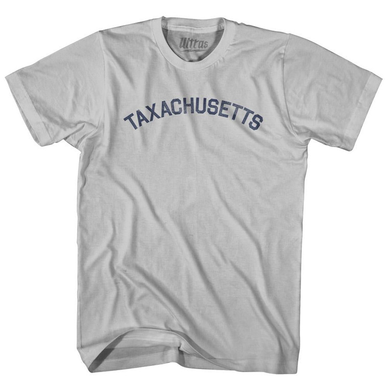 Massachusetts Taxachusetts Nickname Adult Cotton T-shirt-Cool Grey