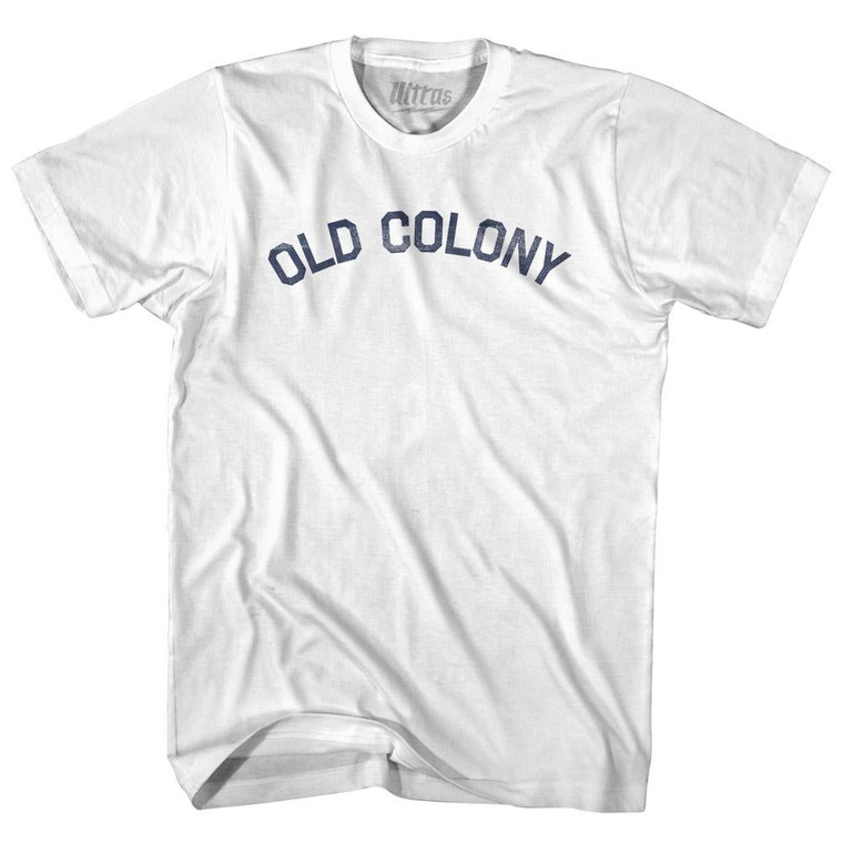 Massachusetts Old Colony Nickname Youth Cotton T-shirt - White