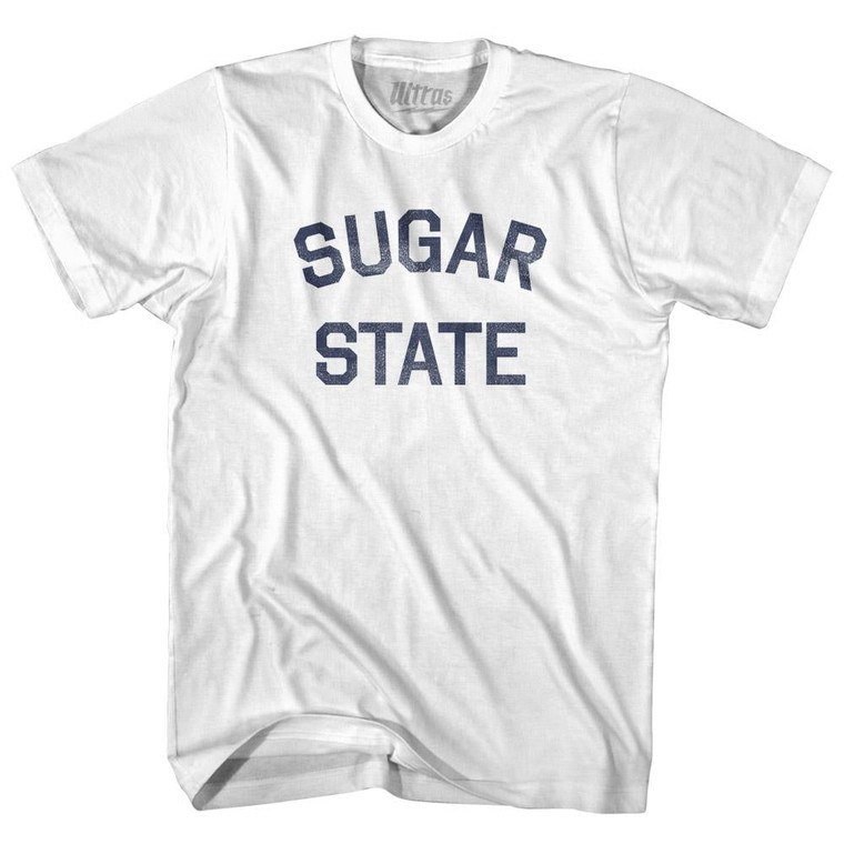 Louisiana Sugar State Nickname Womens Cotton Junior Cut T-Shirt-White