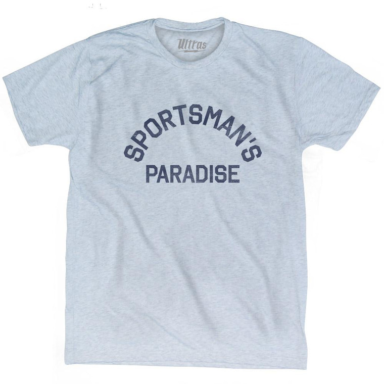 Louisiana Sportsman's Paradise Nickname Adult Tri-Blend T-shirt - Athletic White