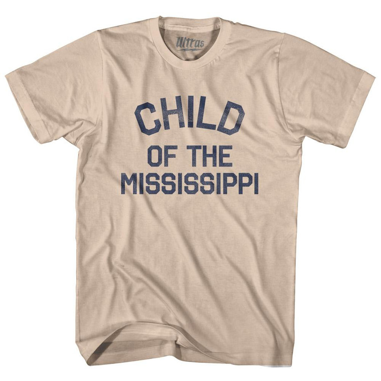 Louisiana Child of the Mississippi Nickname Adult Cotton T-shirt-Creme