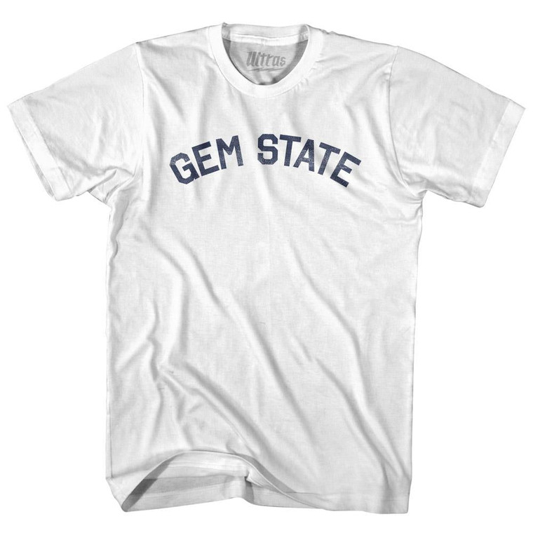 Idaho Gem State Nickname Adult Cotton T-shirt-White