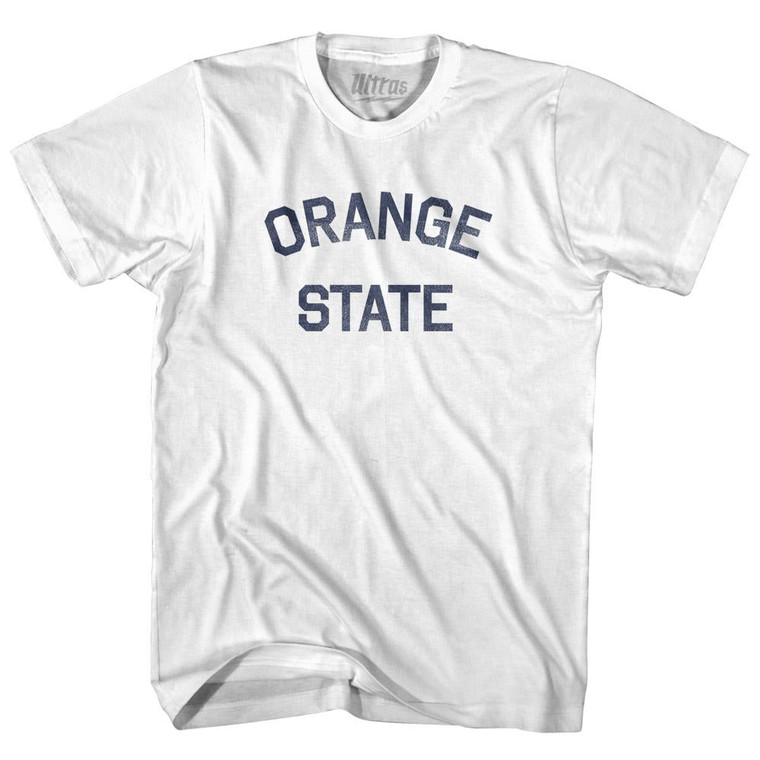 Florida Orange State Nickname Adult Cotton T-shirt - White