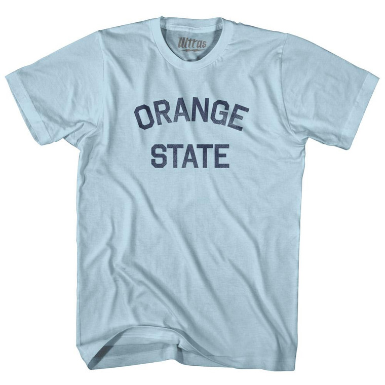 Florida Orange State Nickname Adult Cotton T-shirt - Light Blue
