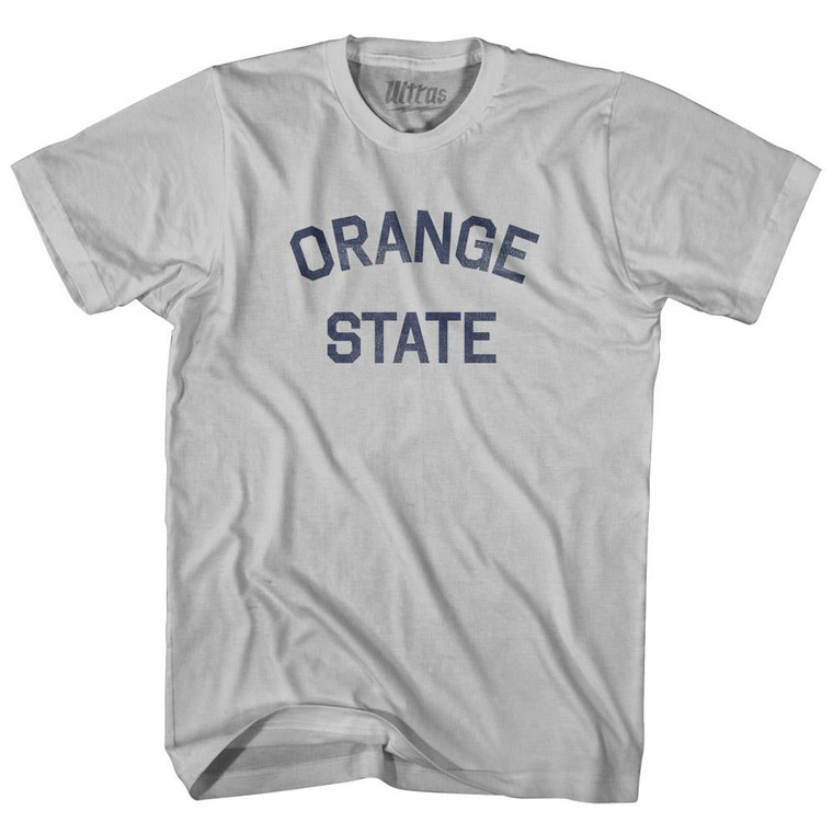 Florida Orange State Nickname Adult Cotton T-shirt-Cool Grey