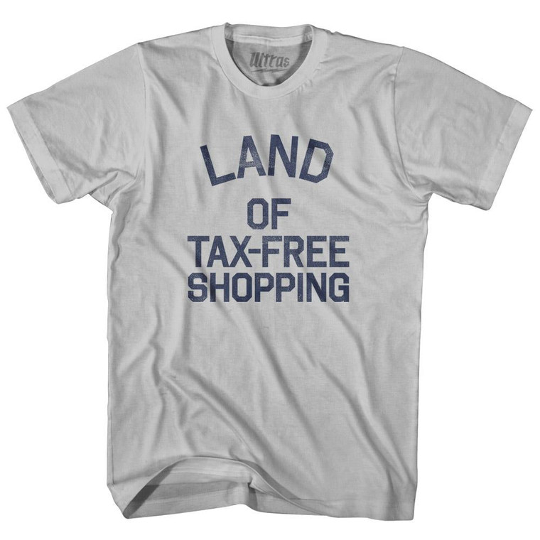 Delaware Land of Tax-Free Shopping Nickname Adult Cotton T-shirt - Cool Grey