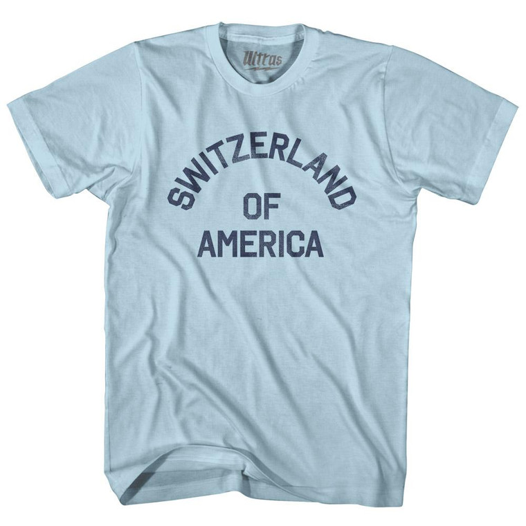 Colorado Switzerland of America Nickname Adult Cotton T-shirt - Light Blue