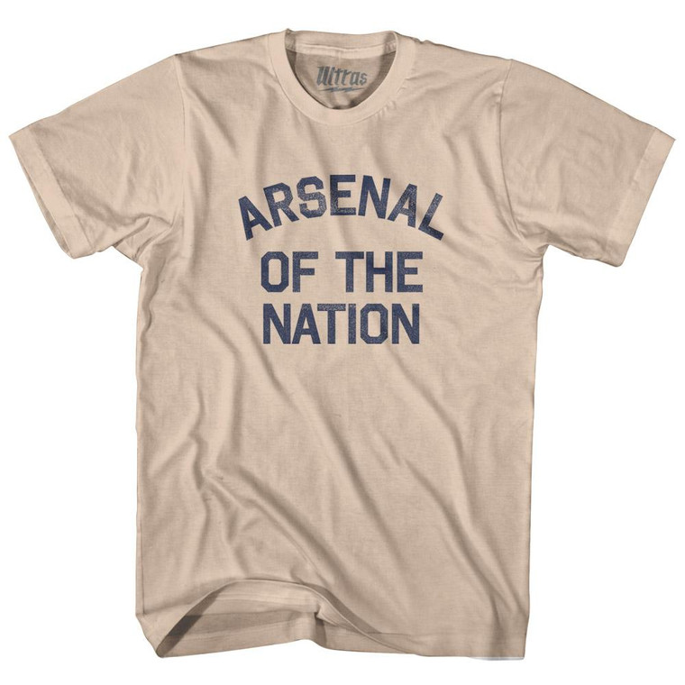 Connecticut Arsenal of the Nation Nickname Adult Cotton T-shirt-Creme