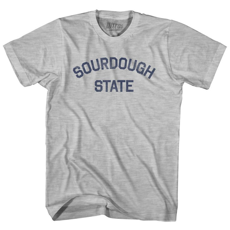 Alaska State Sourdough Nickname Womens Cotton Junior Cut T-Shirt - Grey Heather