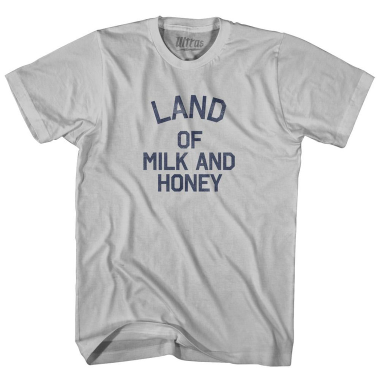 California Land of Milk and Honey Nickname Adult Cotton T-shirt-Cool Grey