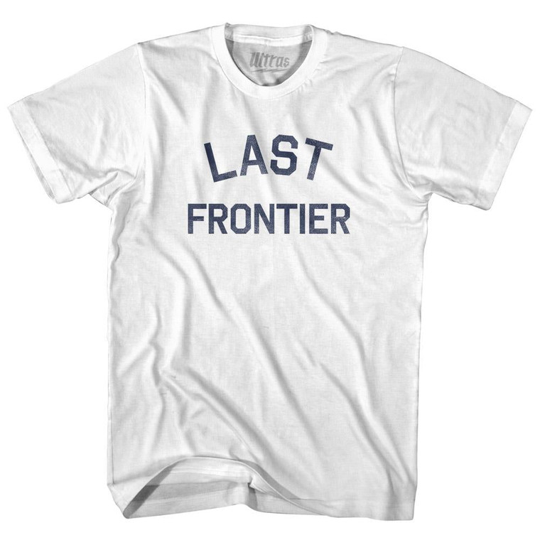 Alaska The Last Frontier Nickname Adult Cotton T-shirt-White