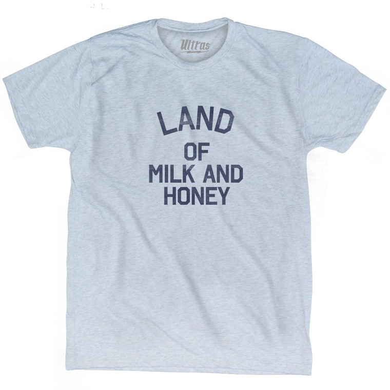 California Land of Milk and Honey Nickname Adult Tri-Blend T-shirt - Athletic White