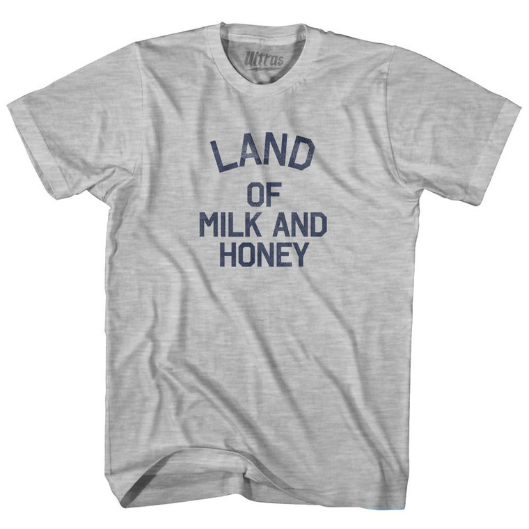 California Land of Milk and Honey Nickname Womens Cotton Junior Cut T-Shirt - Grey Heather