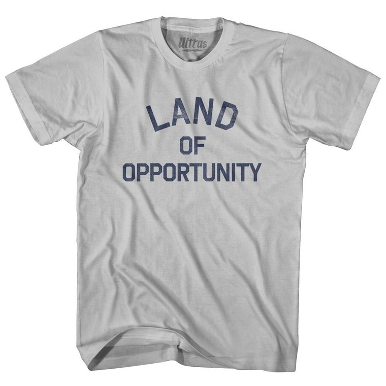 Arkansas Land of Opportunity Nickname Adult Cotton T-shirt - Cool Grey