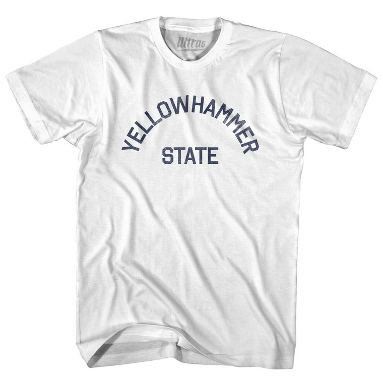Alabama Yellow Hammer State Nickname Adult Cotton T-shirt - White