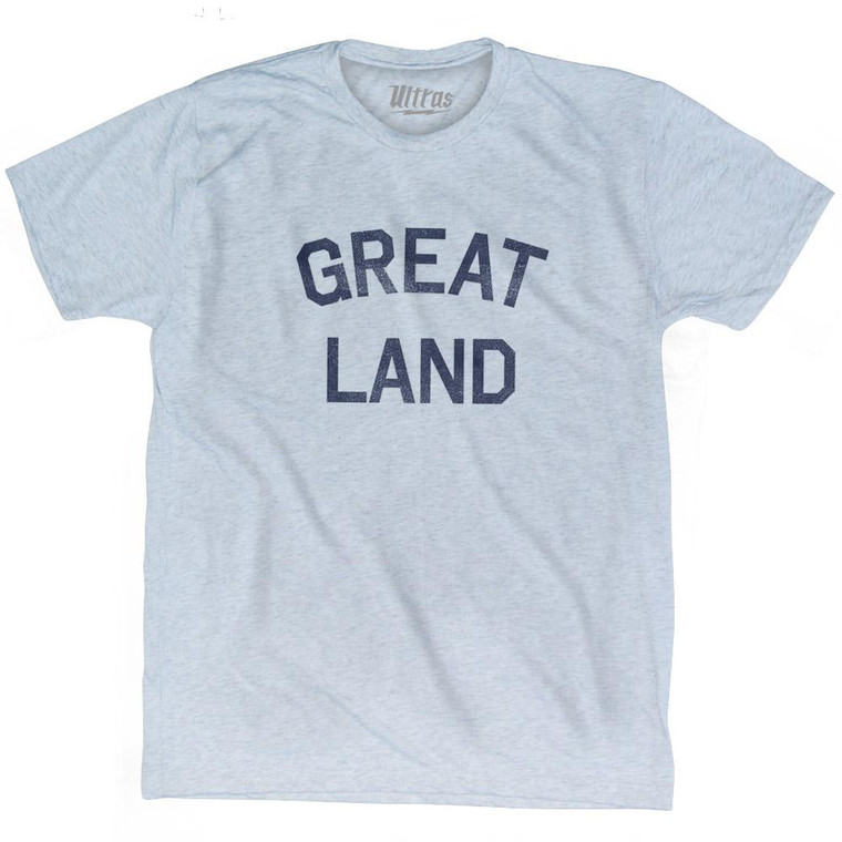 Alaska Great Land Nickname Adult Tri-Blend T-shirt-Athletic White